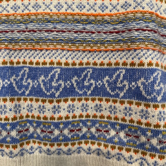 NWT J. Crew Multicolor Dove Fair Isle Print Patterned Sweater Vest Size XS - Picture 7 of 9